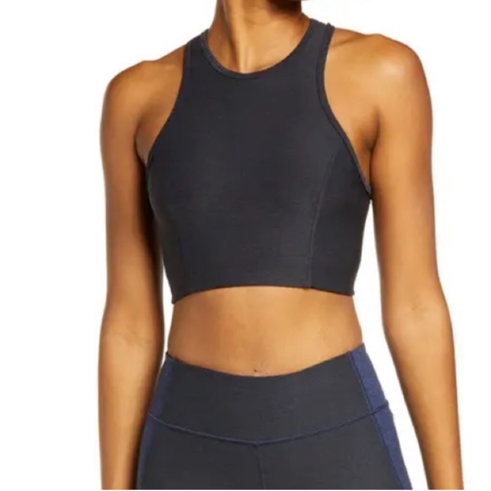 Outdoor Voices charcoal Athena Crop Top